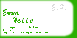 emma helle business card